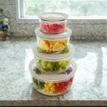 Glass Food Storage Containers - Circle - 4 Pack - Image 4