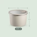 Stainless Steel Food Storage Container - Circle (2300ml) - Image 3