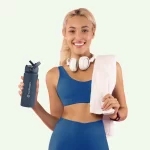 Earth Bottle Premium Insulated Water Bottle with 2 x Caps - Navy Blue (550ml) - Image 5