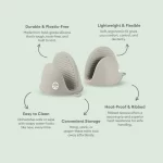 No-Tox Silicone Oven Mitt Set - Gray - Image 4