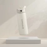 Earth Bottle Premium Insulated Water Bottle with 2 x Caps - Cream (550ml) - Image 4