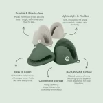 No-Tox Silicone Oven Mitt Set - Green - Image 5