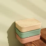 No-Tox Silicone Bento Lunch Box - 5 Compartments - Confetti Beige (1.2L) - Image 3