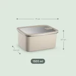 Stainless Steel Food Storage Container - Rectangle (1500ml) - Image 2