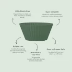 No-Tox Silicone Muffin & Cupcake Moulds - 12 Piece Set - Image 9