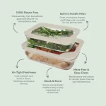 Glass Food Storage Containers - Rectangle (1530ml) - Image 3