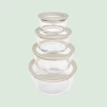 Glass Food Storage Containers - Circle - 4 Pack - Image 5