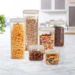 Cube Glass Pantry Storage Jars - 2 Pack (1680ml) - Image 4