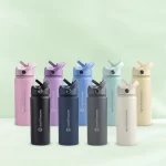 Earth Bottle Premium Insulated Water Bottle with 2 x Caps - Mint (550ml) - Image 5