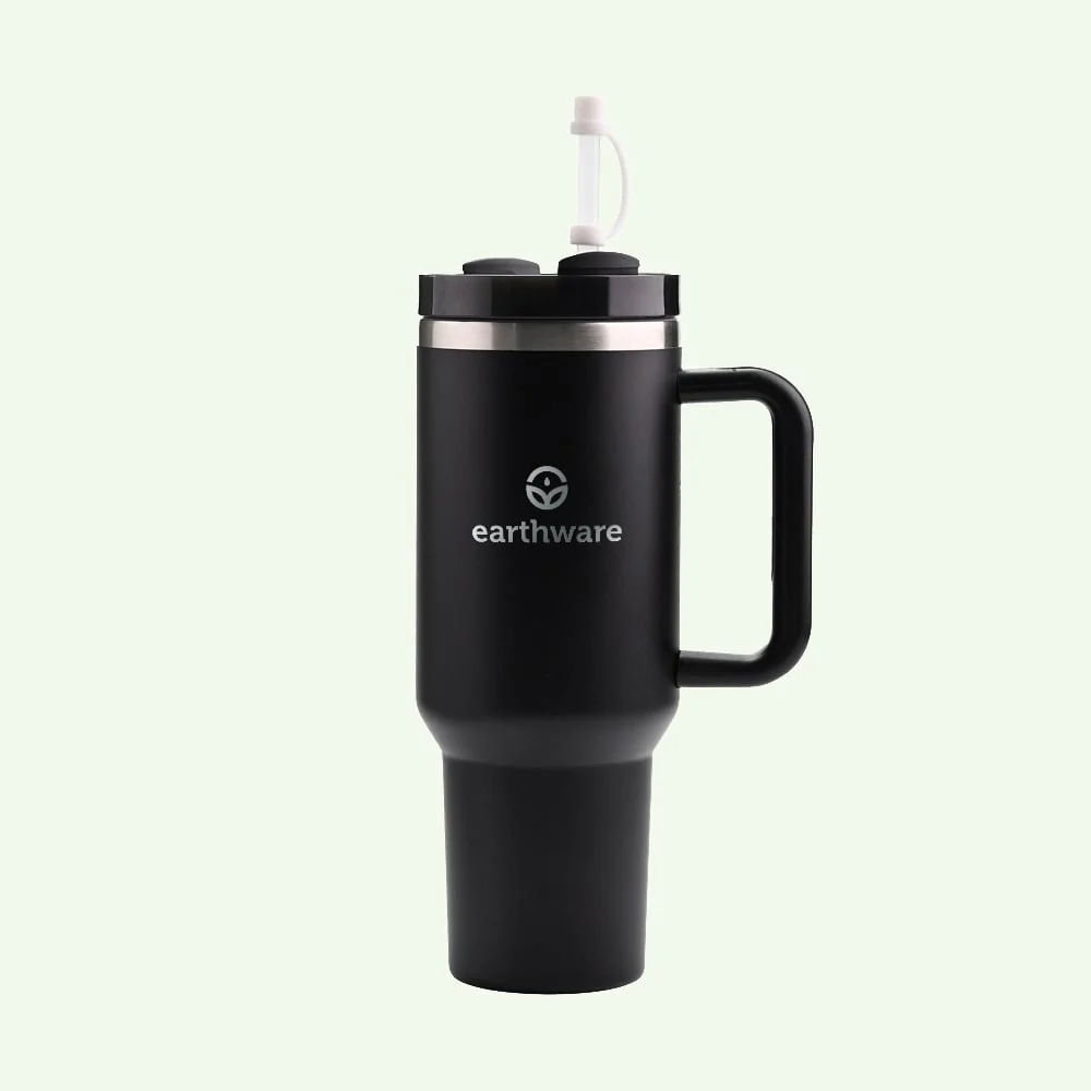 4FC54C41-49C6-82C3-9699-FA9B69855CA4.webp Earth Tumbler Premium Insulated Travel Cup - Black (1.2L) - Image 1