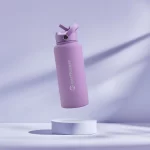 Earth Bottle Premium Insulated Water Bottle with 2 x Caps - Purple (1L) - Image 5