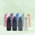 Earth Bottle Premium Insulated Water Bottle with 2 x Caps - Pink (1L) - Image 4