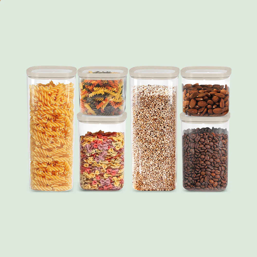 7634C304-31D3-8631-A6D6-B376808F7693.webp Cube Glass Pantry Storage Jars - Starter Set - Image 1