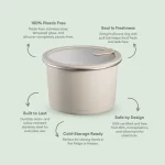 Stainless Steel Food Storage Container - Circle (1500ml) - Image 2