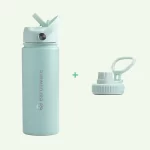 Earth Bottle Premium Insulated Water Bottle with 2 x Caps - Mint (550ml)