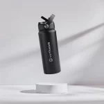 Earth Bottle Premium Insulated Water Bottle with 2 x Caps - Black (550ml) - Image 4