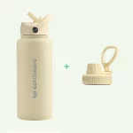 Earth Bottle Premium Insulated Water Bottle with 2 x Caps - Yellow (1L)