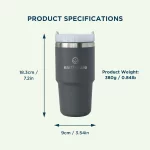 Earth Tumbler Premium Insulated Travel Cup - Mint (600ml) - Image 4