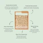 Glass Bamboo Cereal & Dry Food Dispenser - 3 Pack - Image 7