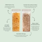 Cube Glass Pantry Storage Jars - 2 Pack (2340ml) - Image 2