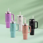 Earth Tumbler Premium Insulated Travel Cup - Cream (1.2L) - Image 2