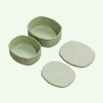 No-Tox Silicone Snack Box - 2 Pack - Olive (200ml + 350ml)
