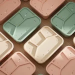 No-Tox Silicone Bento Lunch Box - 4 Compartments - Confetti Beige (1.2L) - Image 6